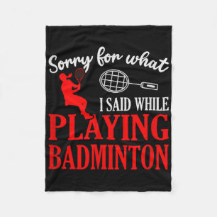 Badminton Shuttle Racket Badminton Player 1 Fleece Blanket