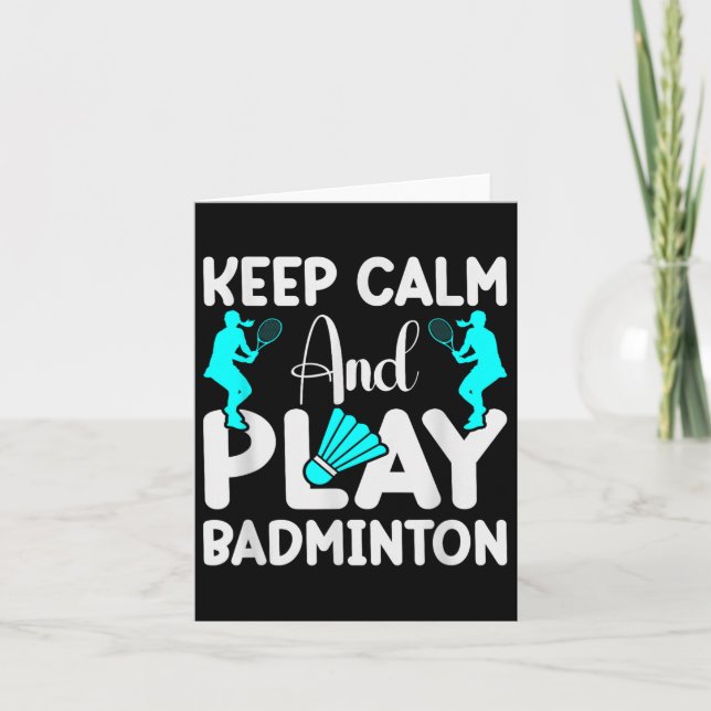 Badminton Shuttle Racket Badminton Player 3  Card (Front)