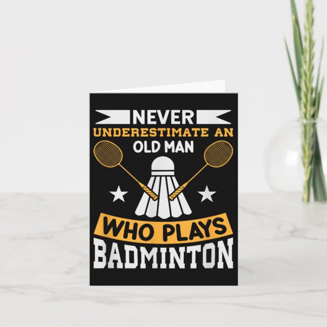 Badminton Shuttle Racket Badminton Player  Card (Front)