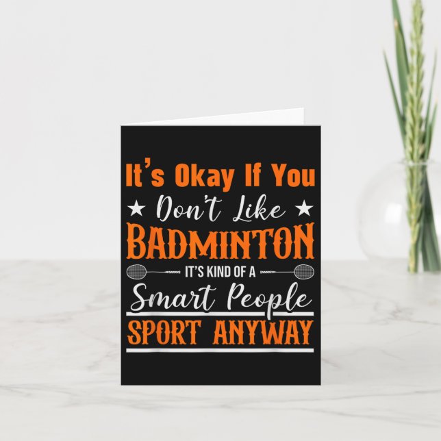 Badminton Shuttle Racket Badminton Player  Card (Front)