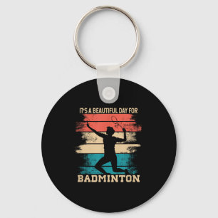 Badminton Shuttle Racket Badminton Player  Keychain