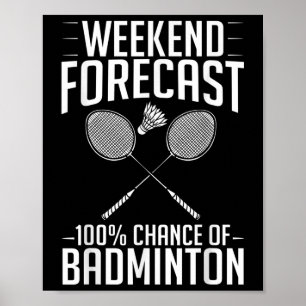 Badminton Shuttle Racket Birdie Player Poster