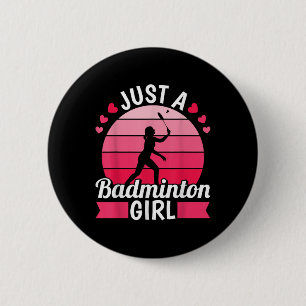Badminton Shuttle Racket - Racquet Just A Badminto 2 Inch Round Button