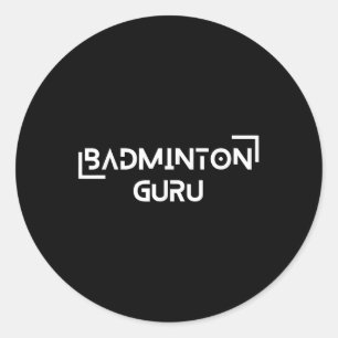 Badminton Shuttle Racket Sports Champion Strategy  Classic Round Sticker