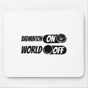 Badminton Shuttle Racket - Team Badminton On World Mouse Pad