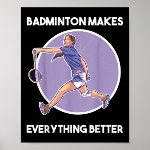 Badminton Shuttle Saying Poster