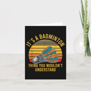 Badminton Shuttle Sayings  Card