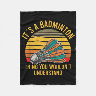 Badminton Shuttle Sayings Fleece Blanket
