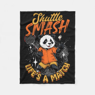 Badminton Shuttle Smash Lifes A Match Fleece Blanket