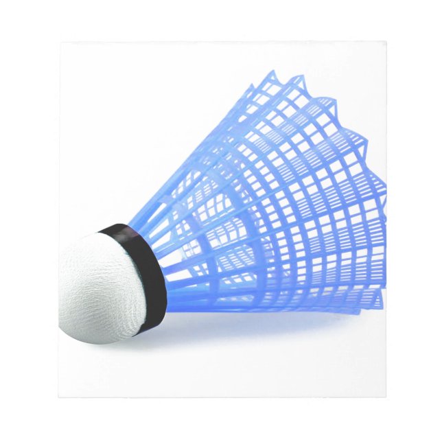 Badminton Shuttlecock Birdie Blue Sports Notepad (Front)