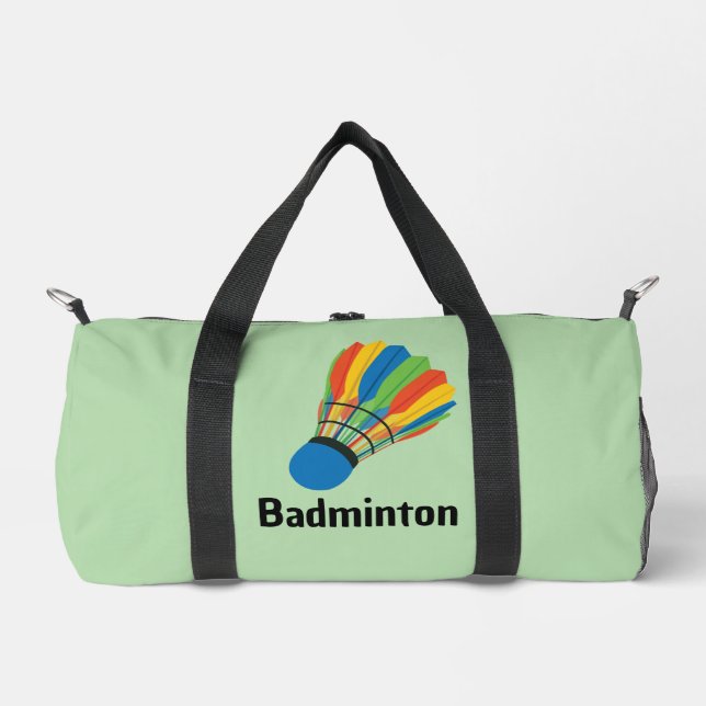 Badminton Shuttlecock Design Duffel Sac (Recto)