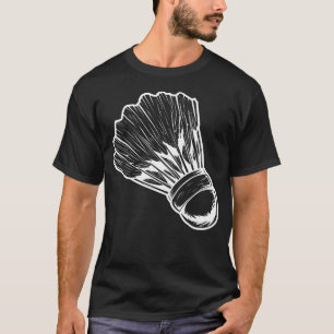Badminton Shuttlecock Sketch Badmintonist T-Shirt
