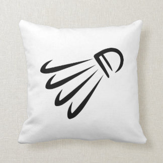 Badminton shuttlecock throw pillow
