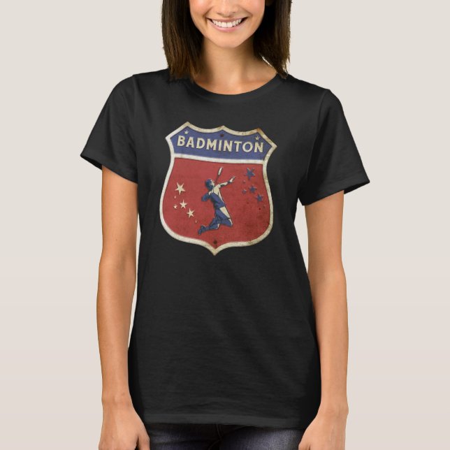 Badminton Shuttlecocks Badminton Racket Garden Gam T-Shirt (Front)