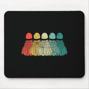 Badminton Shuttles Game Match Racket Ball Retro Vi Mouse Pad