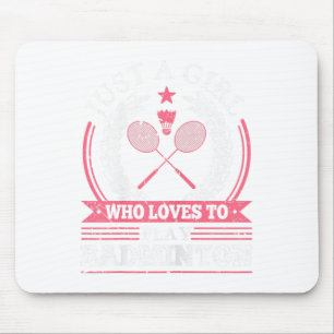 Badminton Shuttles Girls Badminton Mouse Pad