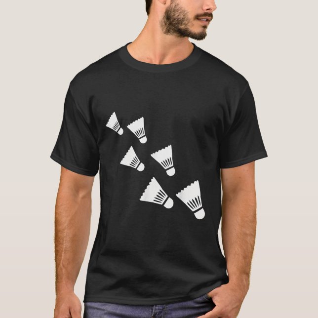 Badminton Shuttles  T-Shirt (Front)