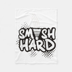 Badminton Smash Hard Champion Gift Fleece Blanket