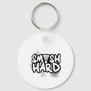Badminton Smash Hard Champion Gift Keychain