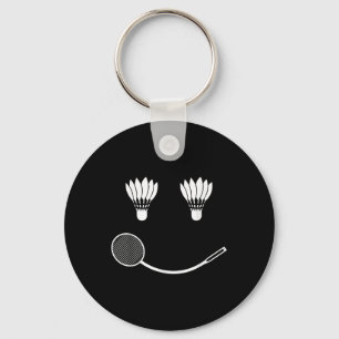 Badminton Smile Love Team Player Coach Keychain