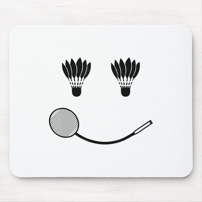 Badminton Smile Love Team Player Coach  Mouse Pad (Front)