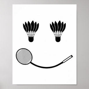Badminton Smile Love Team Player Coach  Poster