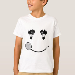 Badminton Smile Love Team Player Coach T-Shirt