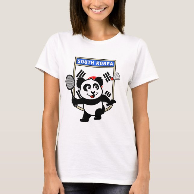 Badminton South Korea Panda T-Shirt (Front)
