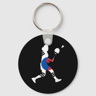 Badminton South Korean Flag Racket Shuttle Women P Keychain