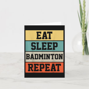 Badminton Sport Player Retro Funny Gift  Card