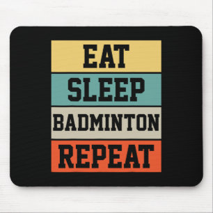 Badminton Sport Player Retro Funny Gift Mouse Pad
