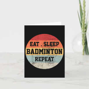 Badminton Sport Player Retro Vintage Funny Gift Card