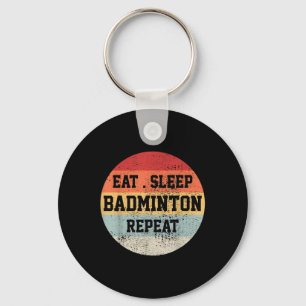 Badminton Sport Player Retro Vintage Funny Gift  Keychain