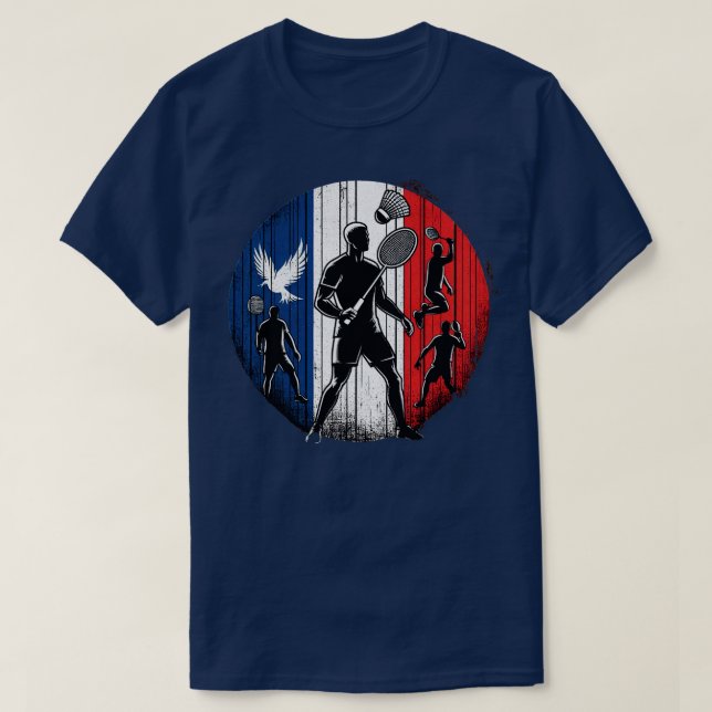 Badminton sport Vintage volution Badminton T-Shirt (Design Front)