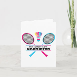 Badminton Sports Hobby Shuttle Retro  Card