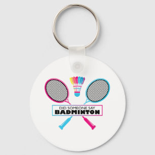 Badminton Sports Hobby Shuttle Retro Keychain