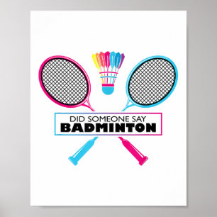 Badminton Sports Hobby Shuttle Retro  Poster