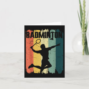 Badminton Sports Retro Vintage Badminton Player  Card