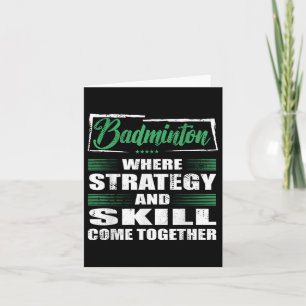Badminton Sports Strategy And Skill Come Together  Card