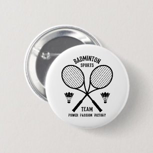 Badminton Sports Team 2 Inch Round Button