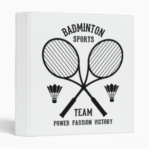 Badminton Sports Team Binder
