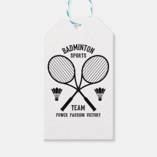 Badminton Sports Team Gift Tags