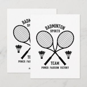 Badminton Sports Team Holiday Card