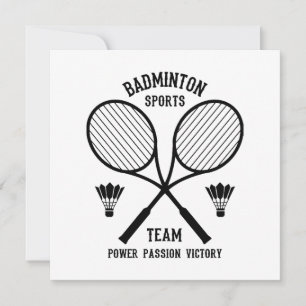 Badminton Sports Team Invitation