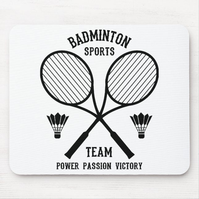 Badminton Sports Team Mouse Pad (Front)