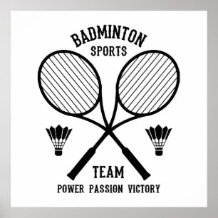 Badminton Sports Team Poster