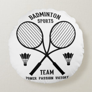 Badminton Sports Team Round Pillow