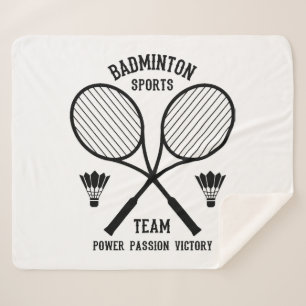 Badminton Sports Team Sherpa Blanket