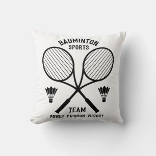 Badminton Sports Team Throw Pillow