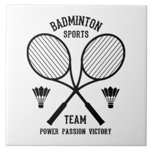 Badminton Sports Team Tile